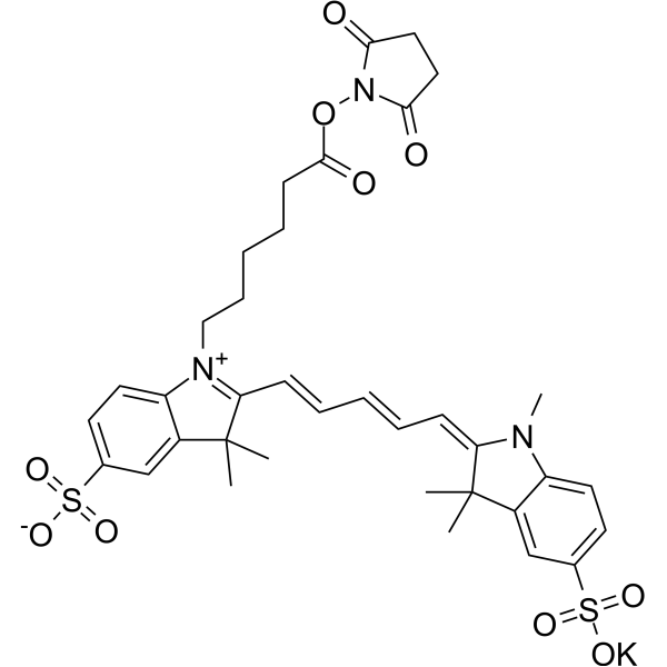 Sulfo-CY5-NHS ester potassium (Sulfo-Cyanine5 NHS ester potassium) 2230212-27-6